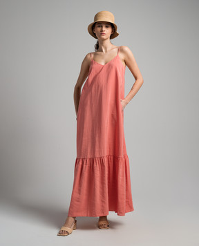 Peserico Розовое платье с цепочкой мониль S0202001509