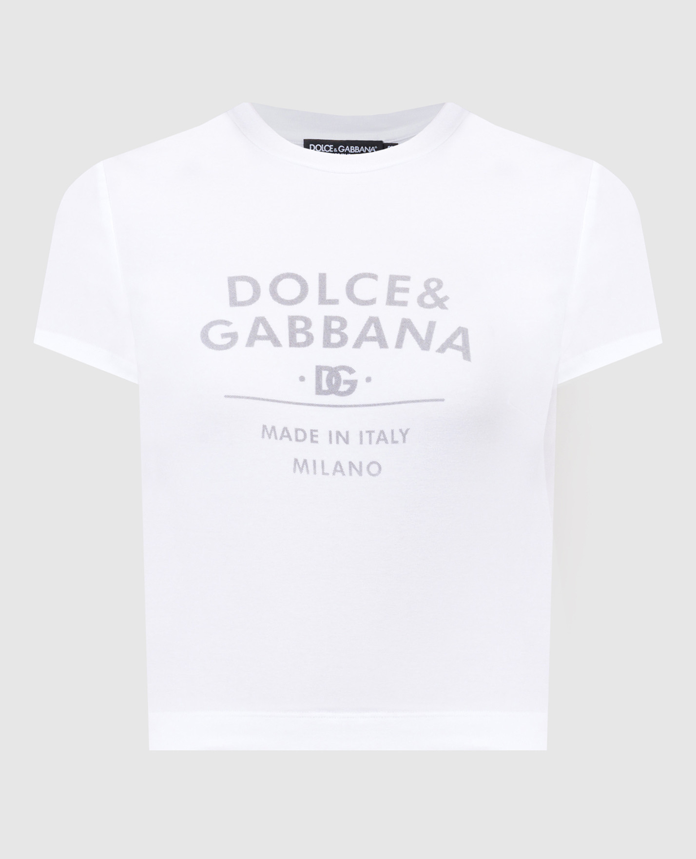 

Белая футболка с принтом логотипа Dolce&Gabbana, Белый, Футболки