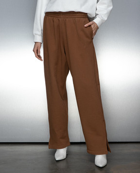 WARDROBE.NYC Коричневые спортивные брюки с молниями W2049R09