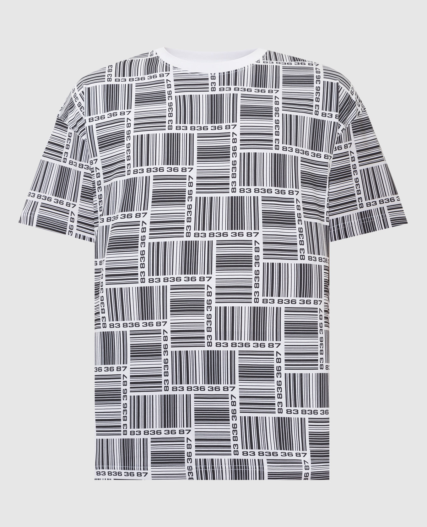 

Белая футболка в принт Barcode, Белый, Футболки