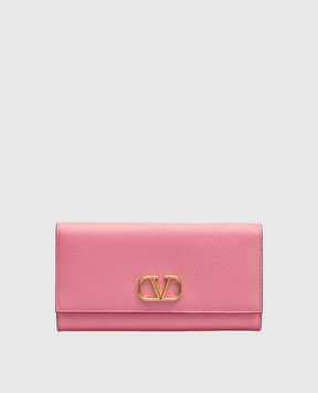 Valentino VLogo Signature Pink Leather Wallet 2W2P0X33SNP