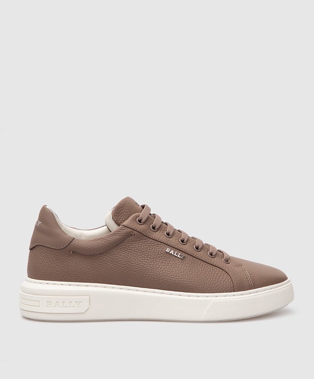 Bally Miky brown leather sneakers with logo MSK074VT002