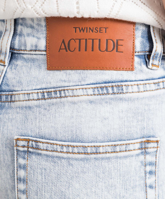 Twinset Actitude Blue jeans with a distressed effect 231AT2251 image 5