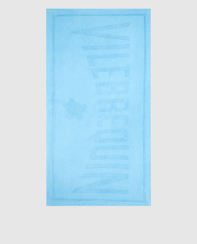 Vilebrequin Голубое полотенце Sand в логотип шаблон. SANH3200