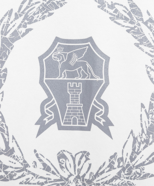 Brunello Cucinelli Белая футболка с логотипом принт M0T718452 изображение 5