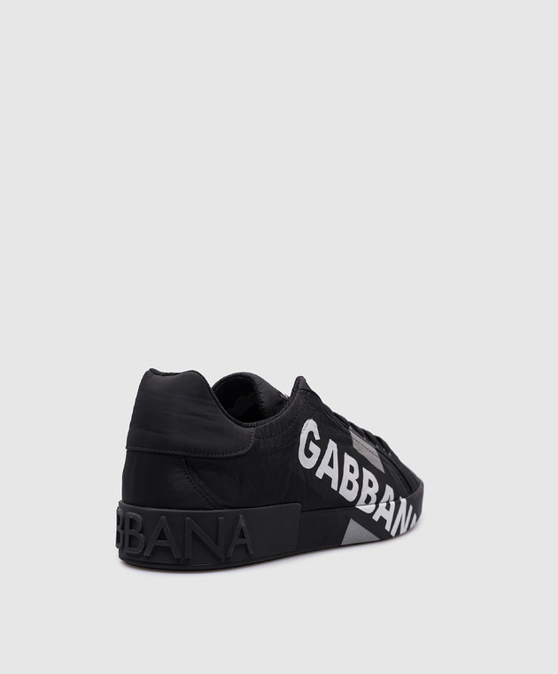 Dolce&Gabbana Black Portofino sneakers with contrasting logo CS1772AJ993 image 2
