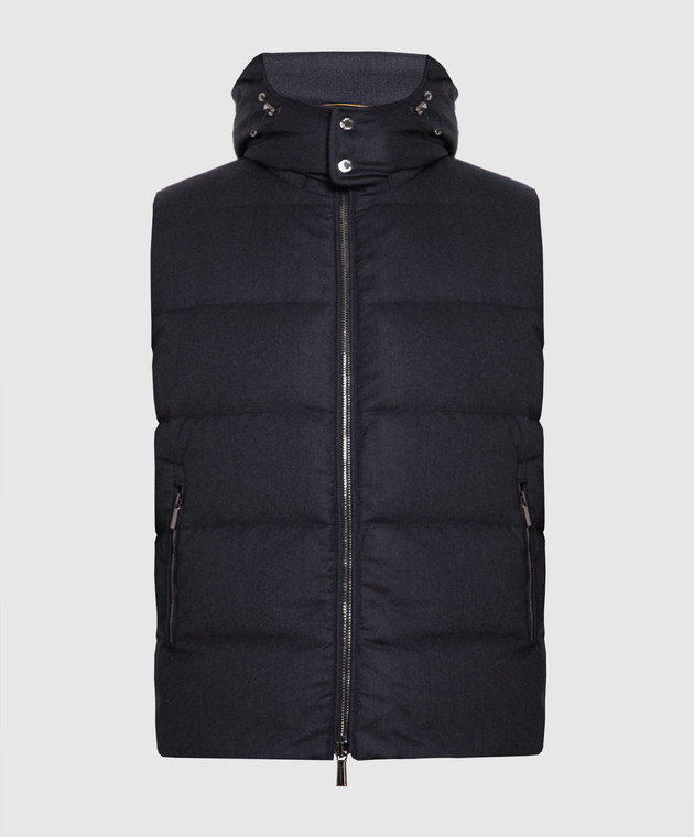 MooRER Gray down vest made of wool and cashmere FIRELL