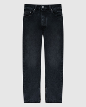 Off-White Чорні джинси з блискавками в швах OMYA177C99DEN001
