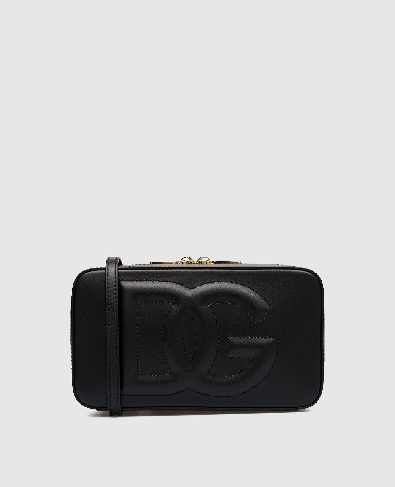 

Черная кожаная сумка кросс-боди DG Logo Bag, Черный, Сумки через плечо