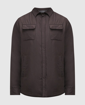 Enrico Mandelli Коричневая куртка-рубашка A7T7284209