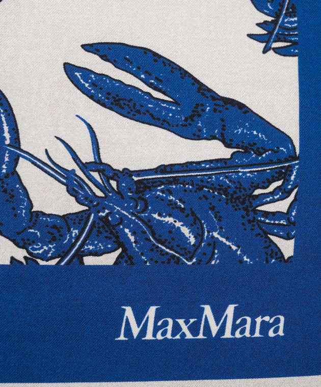 Max Mara ALOESJ gray scarf made of silk in a print ALOESJ изображение 3