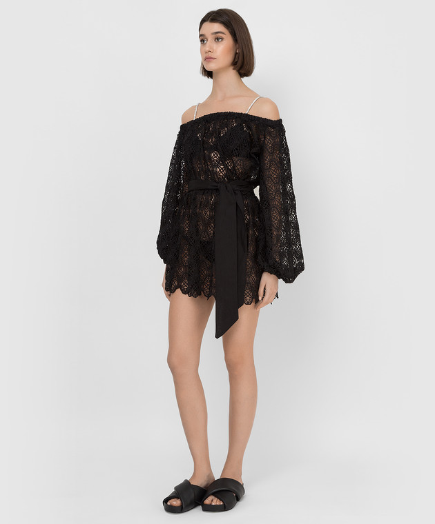 Moeva Чорна сукня міні у візерунок ARLINDA0575 зображення 3