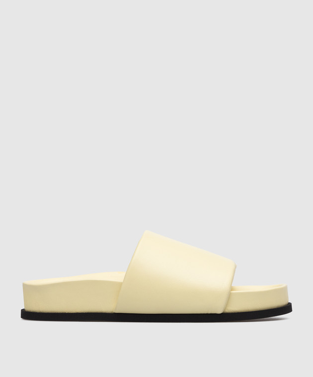 Giulia Taddeucci - Barbia yellow leather flip flops BARBIA buy at Symbol