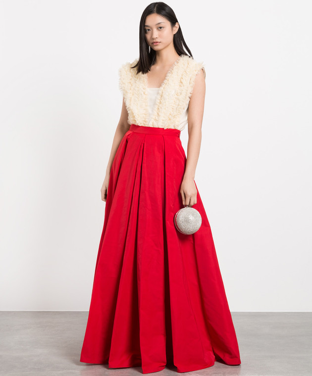 Twinset Red maxi skirt with pleats 231TP2720 изображение 2