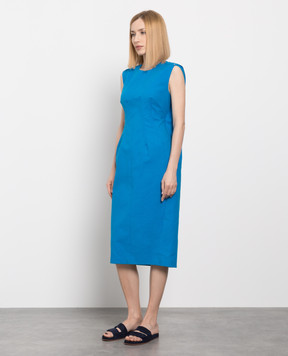 Max Mara Sportmax Голубое жаккардовое платье Plana PLAVA