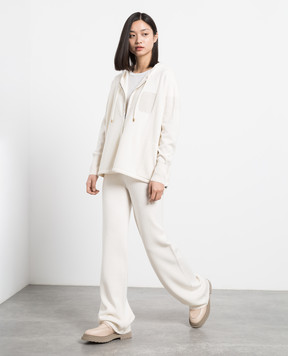 Peserico Білий кардиган з вовни, шовку та кашеміру S99284F12B9018