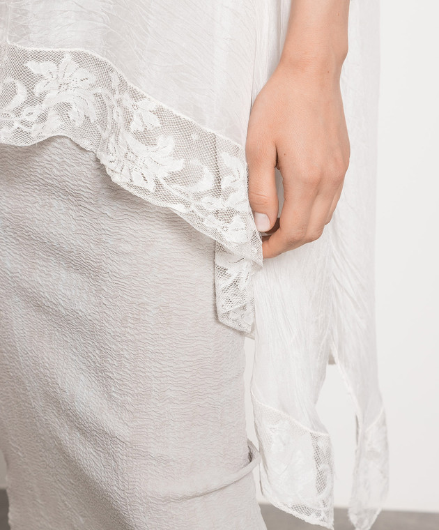 Marc Le Bihan White top with silk lace 2686PE23 image 5