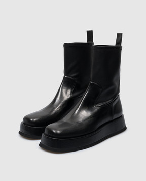Gia Borghini Черные кожаные ботинки RHW11N5000