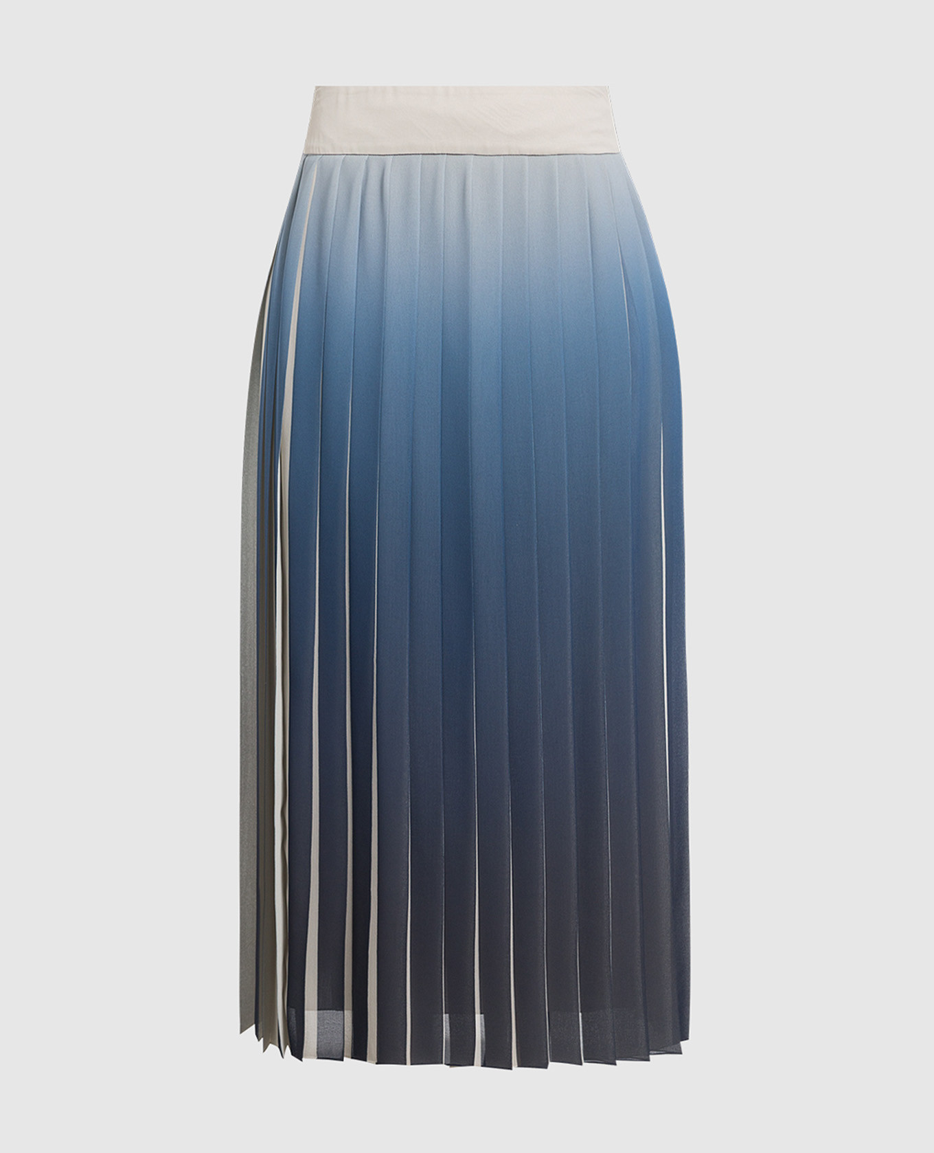 Синяя юбка-плиссе с эффектом деграде