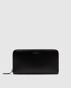 Givenchy Чорний шкіряний гаманець з логотипом BK6097K1T4