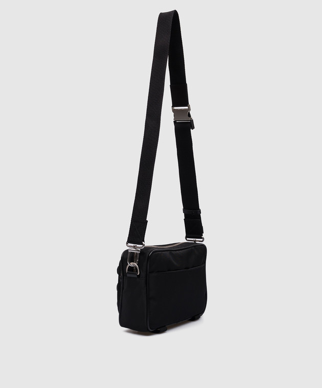 Off-White Чорна сумка через плече з логотипом OMNQ070F23FAB001 зображення 3