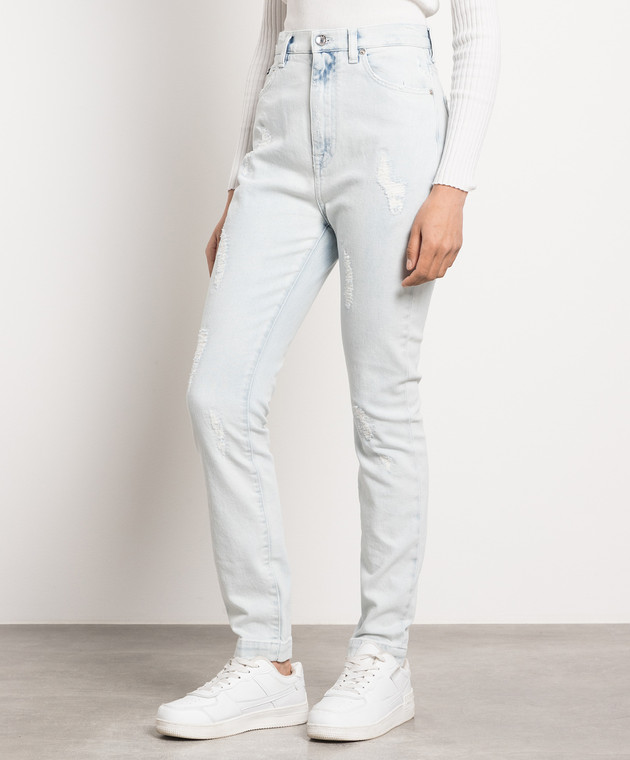 Dolce&Gabbana Blue skinny jeans with slits FTBXHDG8GF7 image 3