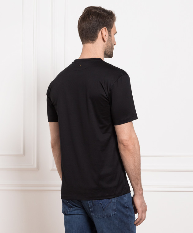 Stefano Ricci Black t-shirt with logo MNH3202370TE0001 image 4