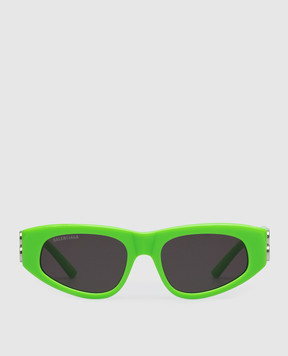 Balenciaga Неоново-зеленые солнцезащитные очки Dynasty с монограммой ВВ 621642T0001