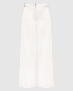 Max & Co Білі штани з вишивкою логотипу FERRO