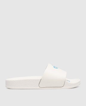 Off-White Дитячі білі слайдери з принтом логотипу OBIC001S23PLA001