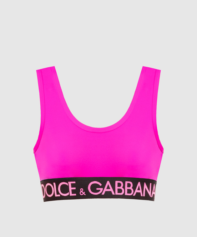 Dolce&Gabbana Pink top with logo F777YTFUGCZ