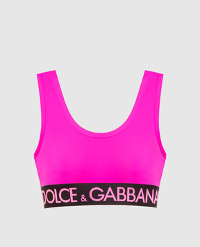 Dolce&Gabbana Розовый топ с логотипом F777YTFUGCZ