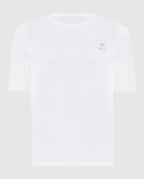 Brunello Cucinelli Біла футболка з емблемою логотипа M0B138440