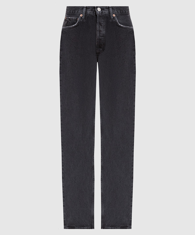 AGOLDE Black jeans with a worn effect A154B1207