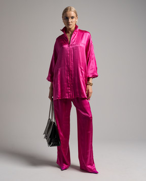 Balenciaga Розовая спортивная куртка из шелка с узором логотипа 773534TPN03