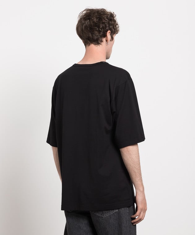 Dolce&Gabbana Black t-shirt with a print G8JE2TFU7EQ image 4