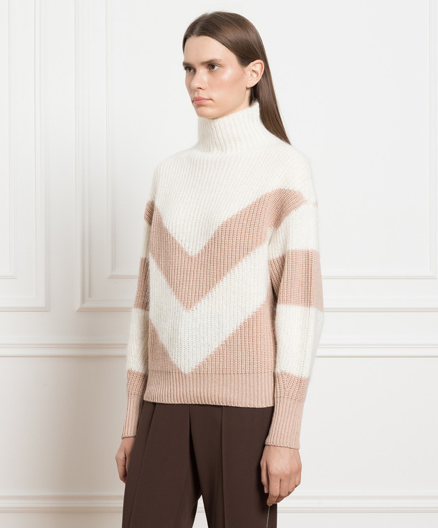 Peserico Beige wool, silk and cashmere sweater S99069F059095A image 3