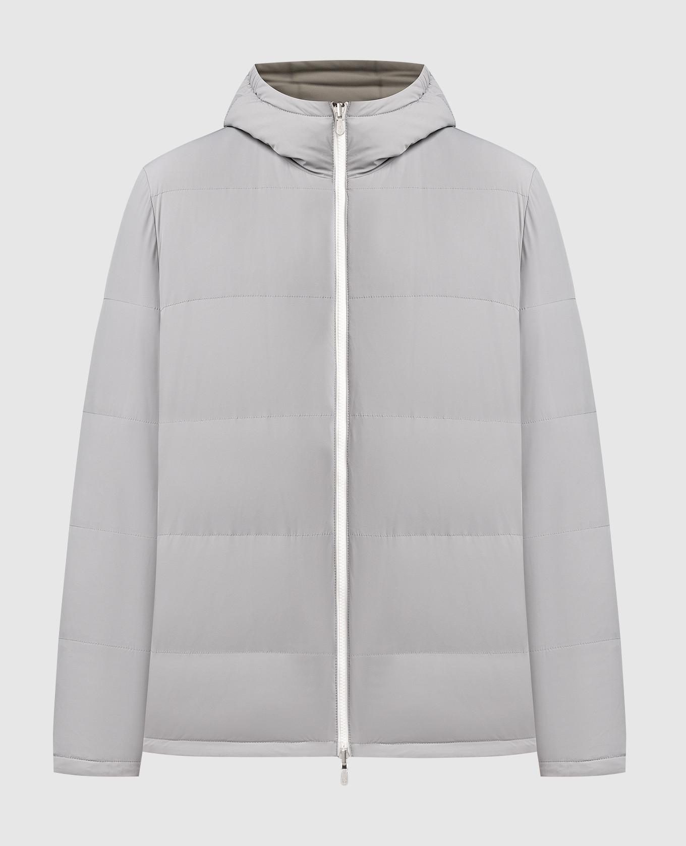 Gray two-sided down jacket