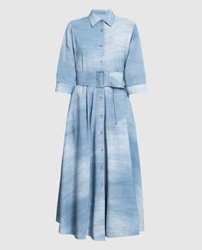 Ermanno Scervino Блакитна сукня-сорочка міді D422Q385EMY