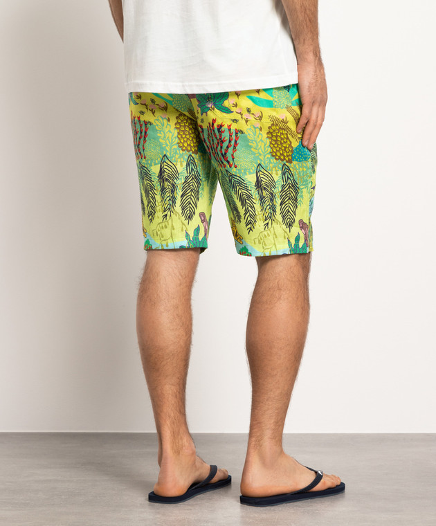 Vilebrequin Bahamas green printed linen shorts BAHC3U03 изображение 4