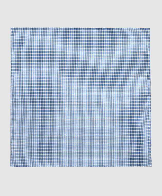 Stefano Ricci Children's blue checkered scarf YFZ25COLJ1919