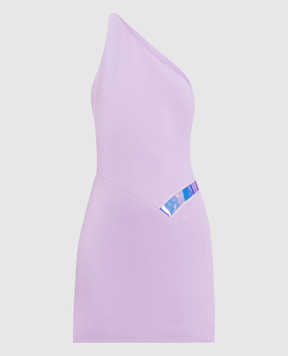 David Koma Фіолетова сукня міні з голографічною вставкой SS23DK47D