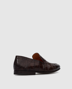Santoni Коричневые кожаные лоферы MPCG16048SA2ECWO
