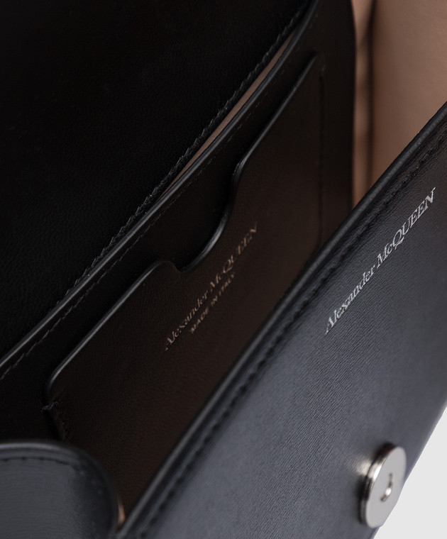 Alexander McQueen Чорна сумка крос-боді з металевим кастетом 708146DYTX1 зображення 4