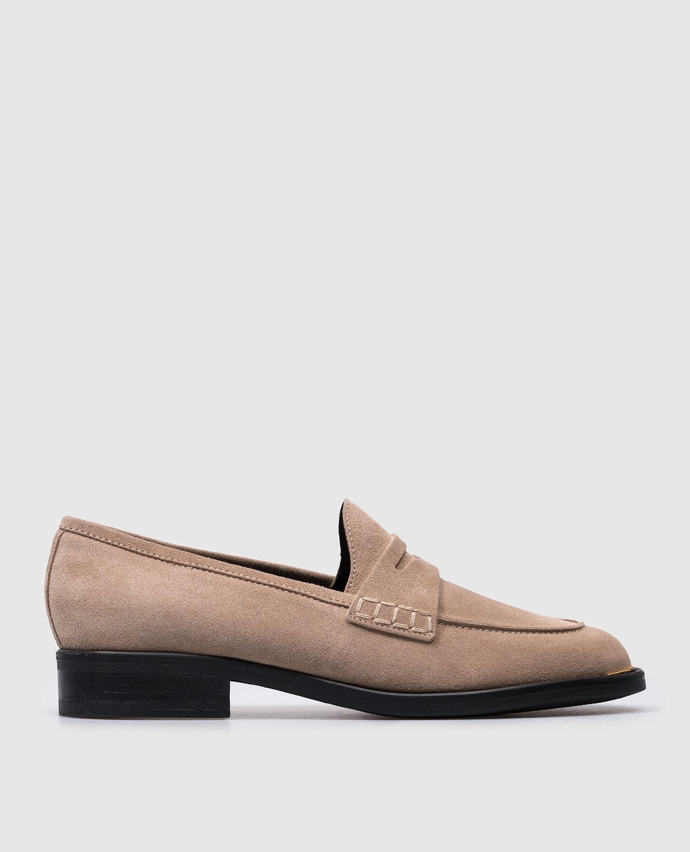 Lidia beige suede loafers