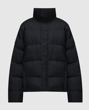 Balenciaga Чорна куртка з вишивкою емблеми логотипа 769408TJO03