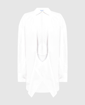 Thierry Mugler Белая ассиметричная рубашка 22W1TO0623259