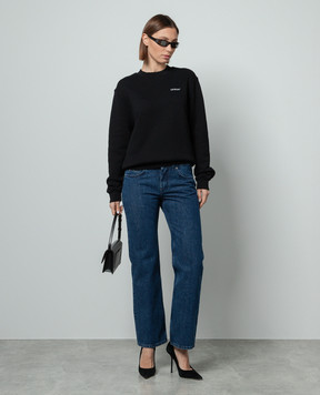 Off-White Сині джинси з патчем логотипа OWYA059C99DEN001