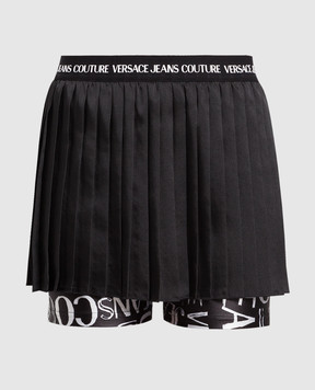 Versace Jeans Couture Чорна спідниця-шорти з плісуванням 74HAC111N0176