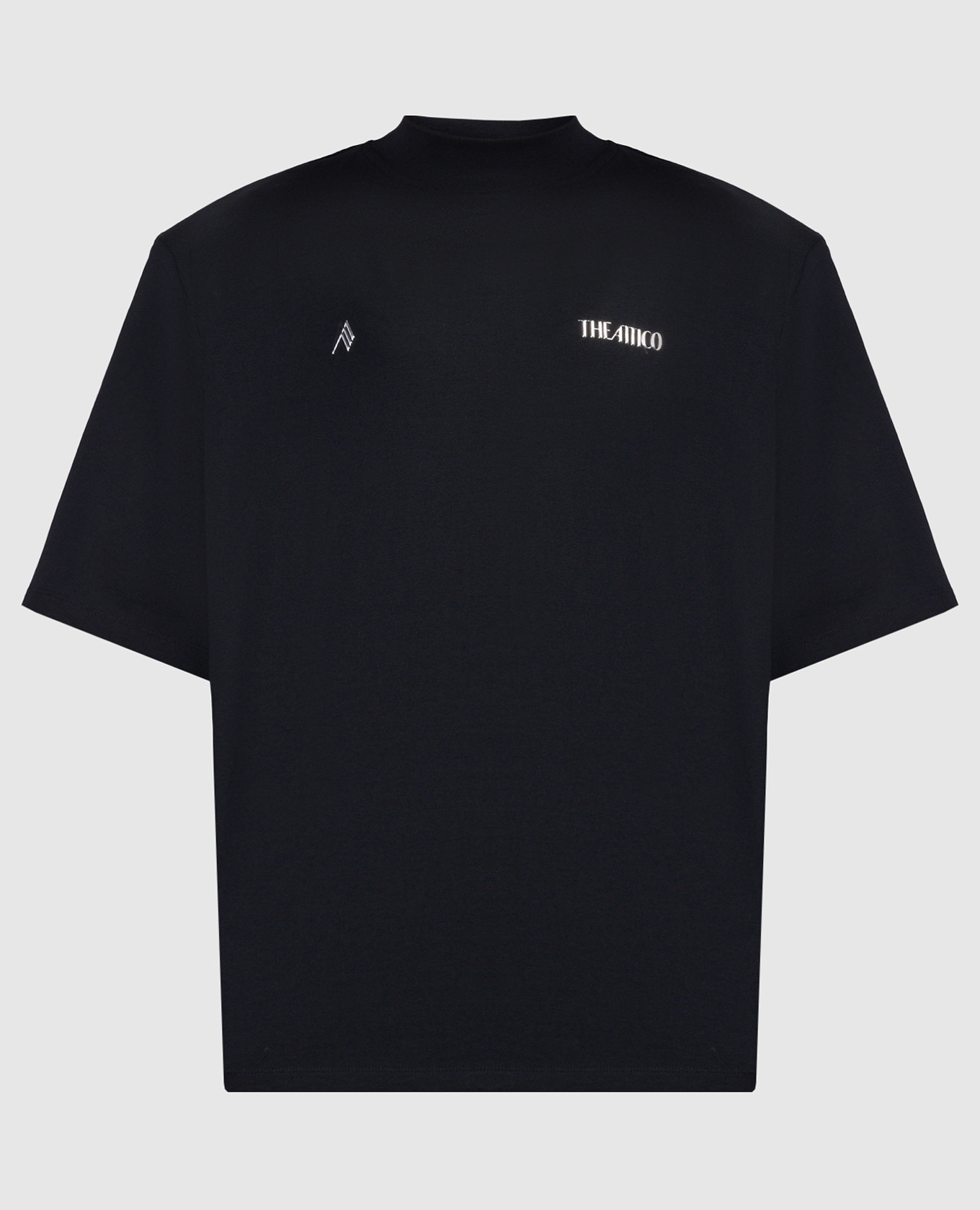 Черная футболка с фактурным логотипом